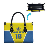 Custom West Knights of Yorkshire Leather Bag Skate Hard Hit Harder Yellow Version - Wonder Print Shop