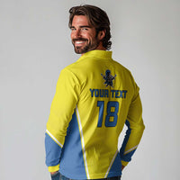 Custom West Knights of Yorkshire Long Sleeve Polo Shirt Skate Hard Hit Harder Yellow Version - Wonder Print Shop