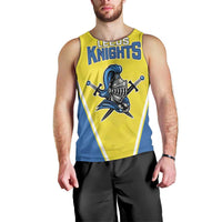 Custom West Knights of Yorkshire Men Tank Top Skate Hard Hit Harder Yellow Version - Wonder Print Shop