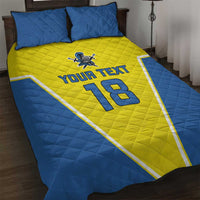 Custom West Knights of Yorkshire Quilt Bed Set Skate Hard Hit Harder Yellow Version - Wonder Print Shop