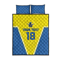 Custom West Knights of Yorkshire Quilt Bed Set Skate Hard Hit Harder Yellow Version - Wonder Print Shop