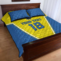 Custom West Knights of Yorkshire Quilt Bed Set Skate Hard Hit Harder Yellow Version - Wonder Print Shop