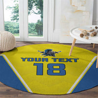 Custom West Knights of Yorkshire Round Carpet Skate Hard Hit Harder Yellow Version - Wonder Print Shop