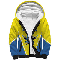 Custom West Knights of Yorkshire Sherpa Hoodie Skate Hard Hit Harder Yellow Version - Wonder Print Shop
