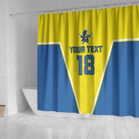 Custom West Knights of Yorkshire Shower Curtain Skate Hard Hit Harder Yellow Version - Wonder Print Shop