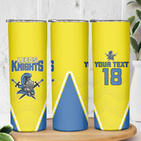 Custom West Knights of Yorkshire Skinny Tumbler Skate Hard Hit Harder Yellow Version - Wonder Print Shop