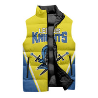 Custom West Knights of Yorkshire Sleeveless Puffer Jacket Skate Hard Hit Harder Yellow Version - Wonder Print Shop