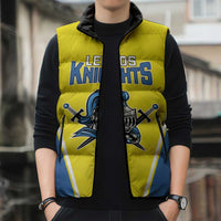 Custom West Knights of Yorkshire Sleeveless Puffer Jacket Skate Hard Hit Harder Yellow Version - Wonder Print Shop