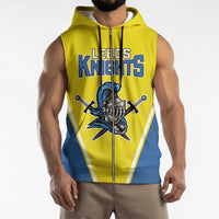 Custom West Knights of Yorkshire Sleeveless Zip Hoodie Skate Hard Hit Harder Yellow Version - Wonder Print Shop