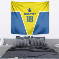 Custom West Knights of Yorkshire Tapestry Skate Hard Hit Harder Yellow Version - Wonder Print Shop