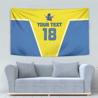 Custom West Knights of Yorkshire Tapestry Skate Hard Hit Harder Yellow Version - Wonder Print Shop