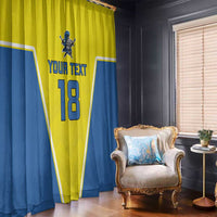 Custom West Knights of Yorkshire Window Curtain Skate Hard Hit Harder Yellow Version - Wonder Print Shop