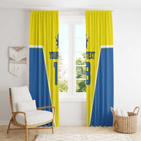 Custom West Knights of Yorkshire Window Curtain Skate Hard Hit Harder Yellow Version - Wonder Print Shop