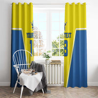 Custom West Knights of Yorkshire Window Curtain Skate Hard Hit Harder Yellow Version - Wonder Print Shop