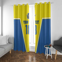 Custom West Knights of Yorkshire Window Curtain Skate Hard Hit Harder Yellow Version - Wonder Print Shop