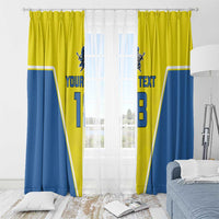 Custom West Knights of Yorkshire Window Curtain Skate Hard Hit Harder Yellow Version - Wonder Print Shop