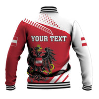 Personalized Austria Coat Of Arms Baseball Jacket Flag Style - Wonder Print Shop