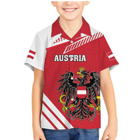 Personalized Austria Coat Of Arms Family Matching Mermaid Dress and Hawaiian Shirt Flag Style - Wonder Print Shop