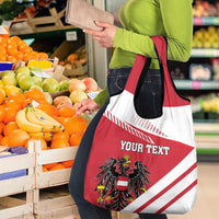 Personalized Austria Coat Of Arms Grocery Bag Flag Style