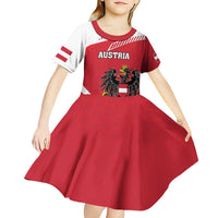 Personalized Austria Coat Of Arms Kid Short Sleeve Dress Flag Style - Wonder Print Shop