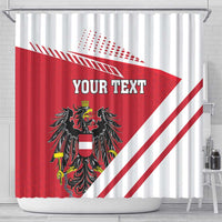 Personalized Austria Coat Of Arms Shower Curtain Flag Style