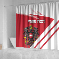 Personalized Austria Coat Of Arms Shower Curtain Flag Style