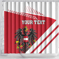 Personalized Austria Coat Of Arms Shower Curtain Flag Style