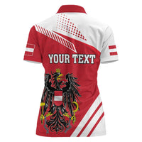Personalized Austria Coat Of Arms Women Polo Shirt Flag Style - Wonder Print Shop