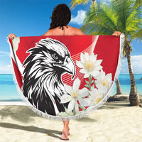 Austria Independence Day 1955 Beach Blanket Black Eagle And Edelweiss Flowers - Wonder Print Shop