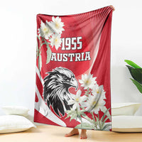 Austria Independence Day 1955 Blanket Black Eagle And Edelweiss Flowers