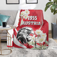 Austria Independence Day 1955 Blanket Black Eagle And Edelweiss Flowers
