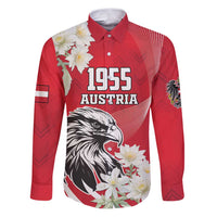 Austria Independence Day 1955 Family Matching Puletasi and Hawaiian Shirt Black Eagle And Edelweiss Flowers - Wonder Print Shop
