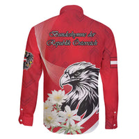 Austria Independence Day 1955 Family Matching Puletasi and Hawaiian Shirt Black Eagle And Edelweiss Flowers - Wonder Print Shop