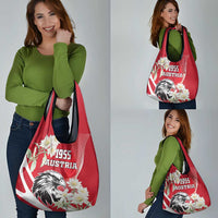 Austria Independence Day 1955 Grocery Bag Black Eagle And Edelweiss Flowers