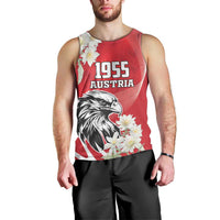 Austria Independence Day 1955 Men Tank Top Black Eagle And Edelweiss Flowers - Wonder Print Shop