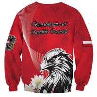 Austria Independence Day 1955 Sweatshirt Black Eagle And Edelweiss Flowers - Wonder Print Shop