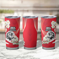 Austria Independence Day 1955 Tumbler Cup Black Eagle And Edelweiss Flowers - Wonder Print Shop