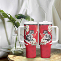 Austria Independence Day 1955 Tumbler With Handle Black Eagle And Edelweiss Flowers - Wonder Print Shop