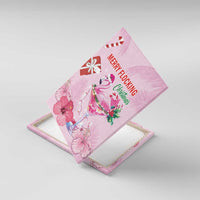 Bahamas Flamingo Christmas Canvas Wall Art Merry Flocking - Wonder Print Shop