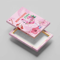 Bahamas Flamingo Christmas Canvas Wall Art Merry Flocking - Wonder Print Shop