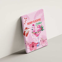 Bahamas Flamingo Christmas Canvas Wall Art Merry Flocking - Wonder Print Shop