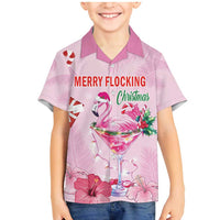 Bahamas Flamingo Christmas Family Matching Mermaid Dress and Hawaiian Shirt Merry Flocking - Wonder Print Shop