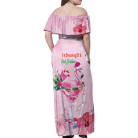 Bahamas Flamingo Christmas Family Matching Off Shoulder Maxi Dress and Hawaiian Shirt Merry Flocking - Wonder Print Shop