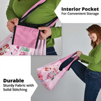 Bahamas Flamingo Christmas Grocery Bag Merry Flocking