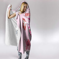 Bahamas Flamingo Christmas Hooded Blanket Merry Flocking