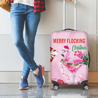Bahamas Flamingo Christmas Luggage Cover Merry Flocking - Wonder Print Shop