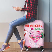 Bahamas Flamingo Christmas Luggage Cover Merry Flocking - Wonder Print Shop