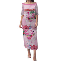 Bahamas Flamingo Christmas Puletasi Merry Flocking - Wonder Print Shop