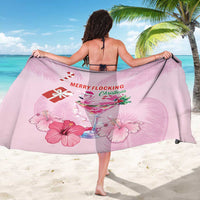Bahamas Flamingo Christmas Sarong Merry Flocking - Wonder Print Shop