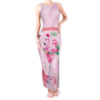 Bahamas Flamingo Christmas Tank Maxi Dress Merry Flocking - Wonder Print Shop